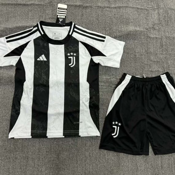 2024/2025 Juventus Home Soccer Jersey Kids Size Suit