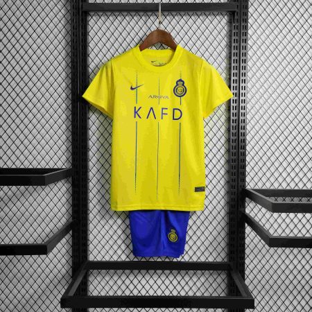 23/24 Al-Nassr Home Football Shirt Kids Size Suit