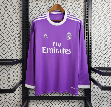 2016/2017 Retro Real Madrid Away Long Sleeve Full Sleeve