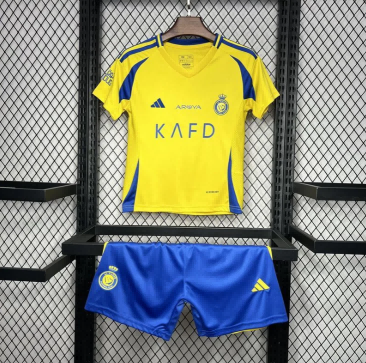 2024/2025 Al Nassr Home Football Shirt Kids Size Suit