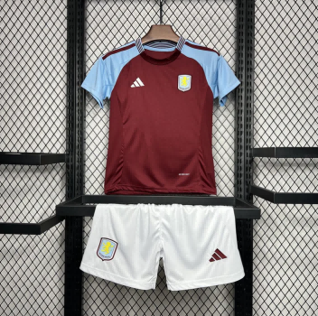 2024/2025 Aston Villa Home Football Shirt Kids Size Suit