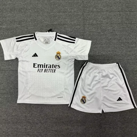 24/25 Real Madrid Home Football Shirt Kids Size Suit