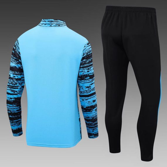 22/23 Al-Nassr Half-Pull Training Suit Blue Football Shirt Set