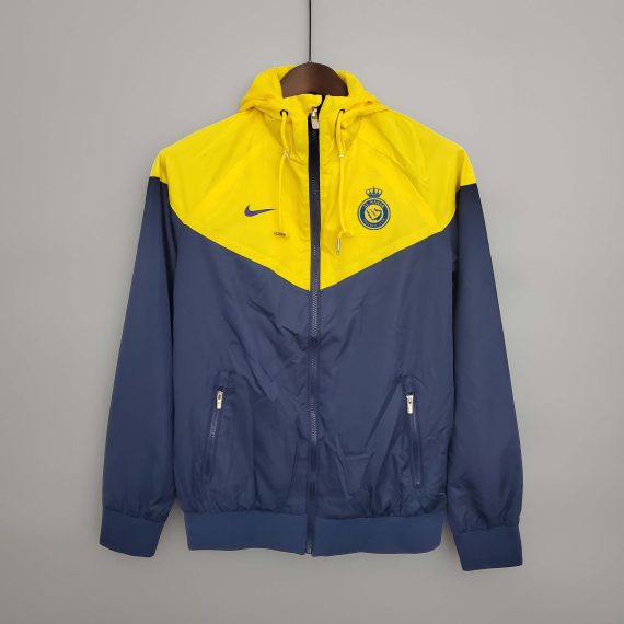 23/24 Al-Nassr Windbreaker Navy blue and yellow Soccer Jersey