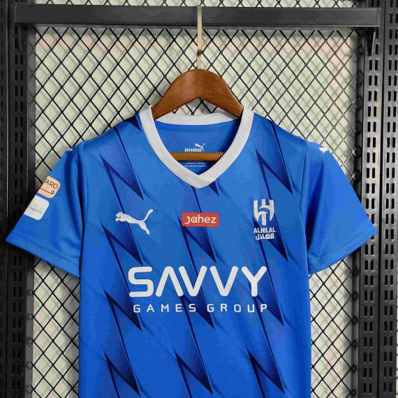 23/24 Al-Hilal Saudi Home Football Shirt Kids Size Suit