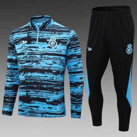 22/23 Al-Nassr Half-Pull Training Suit Blue Football Shirt Set
