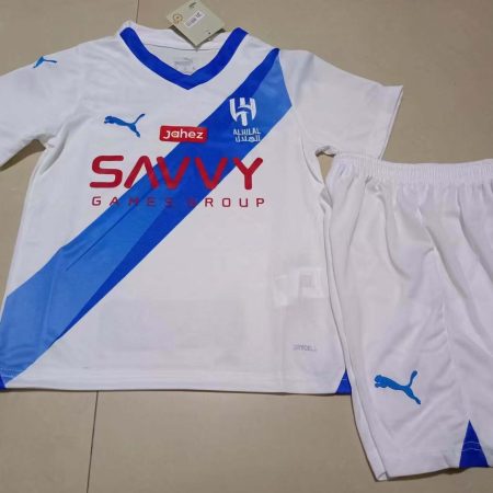 23/24 Al-Hilal Saudi Away Football Shirt Kids Size Suit