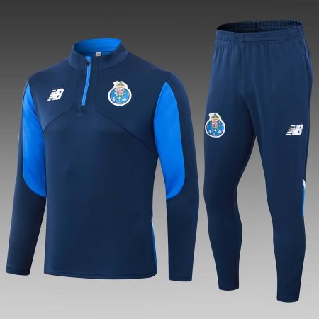 24/25 Porto Half-Pull Training Suit Blue Football Shirt Set