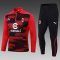 24/25 AC Milan Half-Pull Training Suit Red Black Football Shirt Set