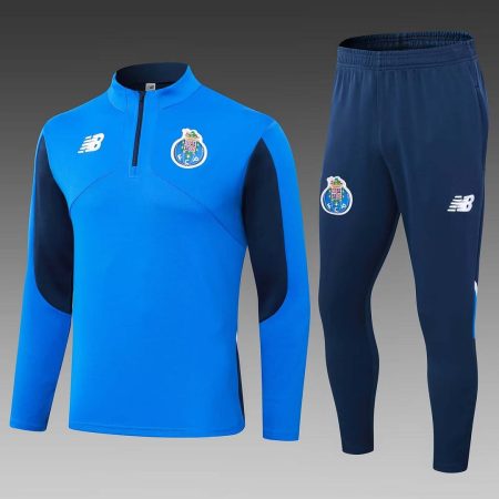 24/25 Porto Half-Pull Training Suit Colorful Blue Football Shirt Set