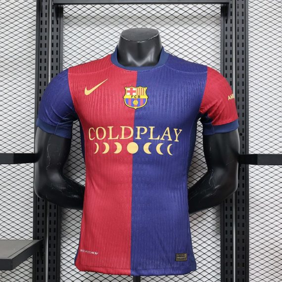 24/25 Player Version Barcelona Home X COLDPLAY Football Shirt