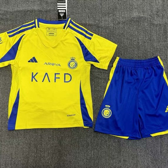 24/25 Al-Nassr Home Football Shirt Kids Size Suit