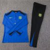 24/25 Barcelona Half-Pull Training Suit Colorful Blue Jersey Set