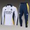 24/25 Real Madrid Half-Pull Training Suit White Football Shirt Set