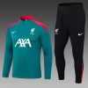 24/25 Liverpool Half-Pull Training Suit Green Jersey Set