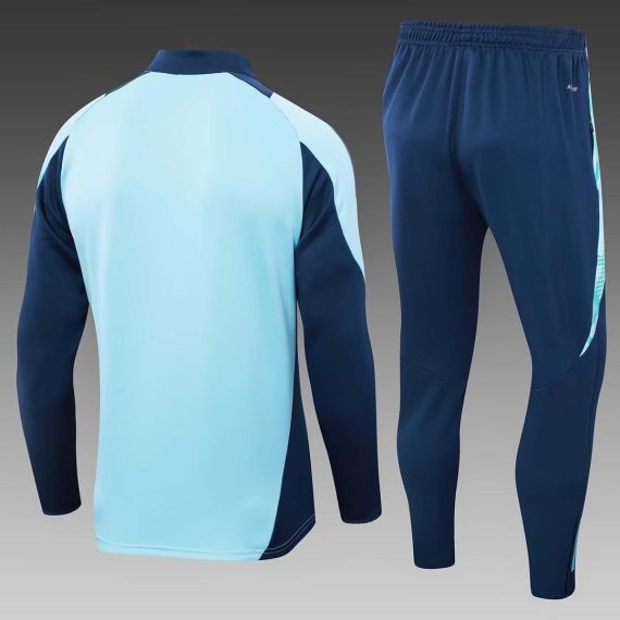 24/25 Arsenal Half-Pull Training Suit Baby blue Football Shirt Set