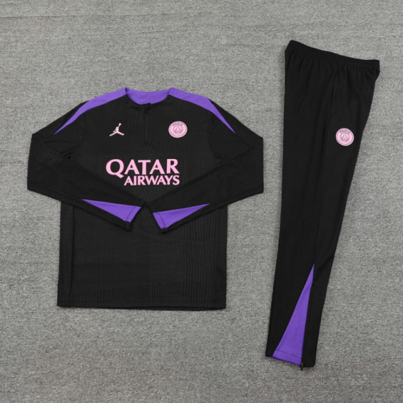 22/23 Paris Saint-Germain Training Suit Black Football Shirt Set Kids Size Suit