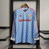 90/92 Retro Long Sleeve Manchester United Away Football Shirt