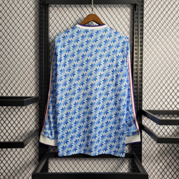 90/92 Retro Long Sleeve Manchester United Away Football Shirt