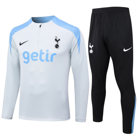 24/25 Tottenham Half-Pull Training Suit light gray Jersey Set
