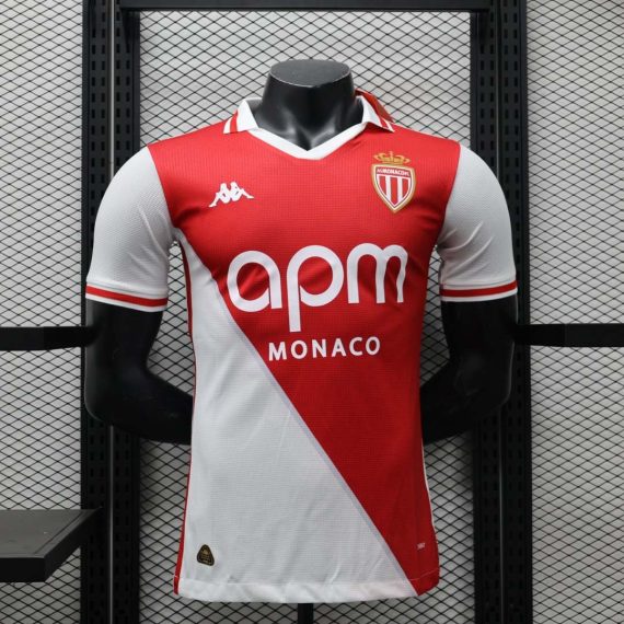 24/25 Player Version AS Monaco Home Football Shirt