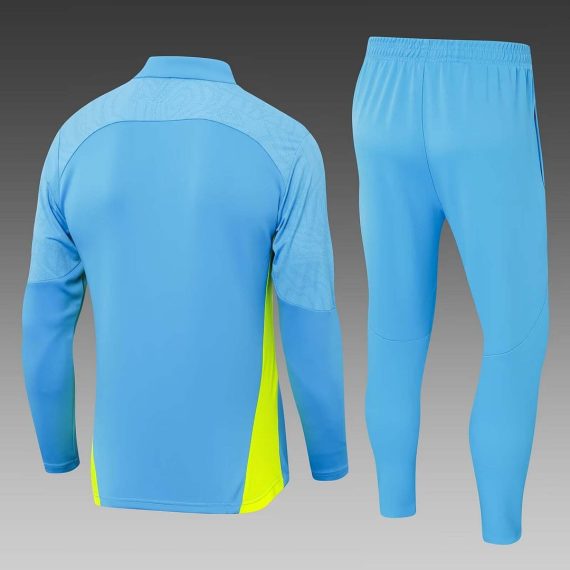 24/25 Manchester City Half-Pull Training Suit Blue Football Shirt Set