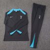 24/25 Tottenham Half-Pull Training Suit Black Jersey Set