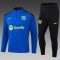 24/25 Barcelona Half-Pull Training Suit Colorful Blue Jersey Set