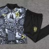 2024 Brazil Half-Pull Training Suit Special Edition Jesus Black Football Shirt Set