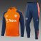 24/25 Manchester United Half-Pull Training Suit Orange Football Shirt Set