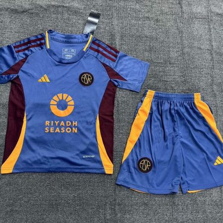 24/25 Roma Third Away Soccer Jersey Kids Size Suit
