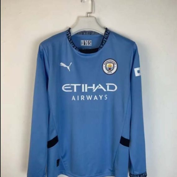24/25 Long Sleeve Manchester City Home Football Shirt