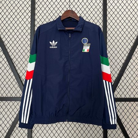 2024 Italy Windbreaker Navy blue Soccer Jersey
