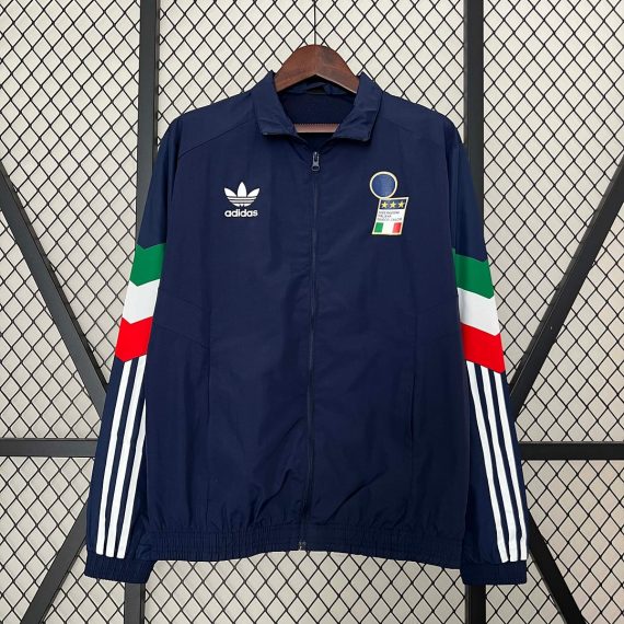 2024 Italy Windbreaker Navy blue Soccer Jersey