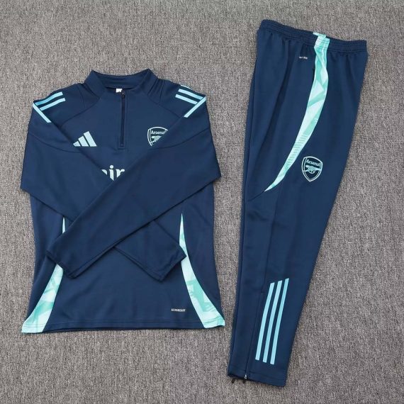 24/25 Arsenal Half-Pull Training Suit Royal blue Football Shirt Set