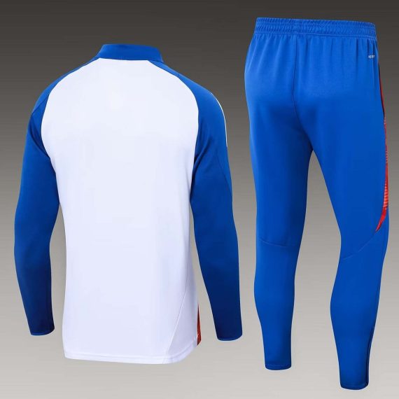 24/25 Lyon Half-Pull Training Suit White Football Shirt Set