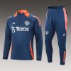 24/25 Manchester United Half-Pull Training Suit Royal blue Football Shirt Set