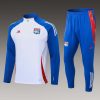 24/25 Lyon Half-Pull Training Suit White Football Shirt Set