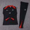 24/25 Psg Paris Saint-Germain Half-Pull Training Suit Black red Set