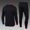 24/25 Barcelona Half-Pull Training Suit Black Jersey Set