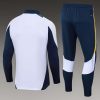24/25 Real Madrid Half-Pull Training Suit White Football Shirt Set
