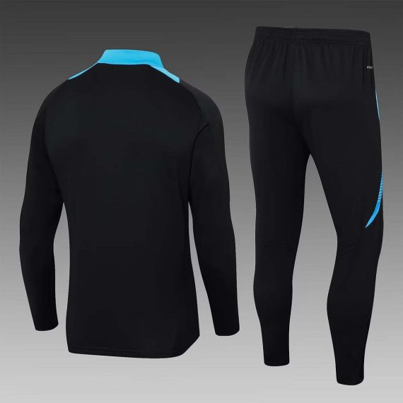 2024 Argentina Half-Pull Training Suit Black Football Shirt Set