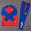 2024 Spain Half-Pull Training Suit Red Football Shirt Set