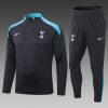 24/25 Tottenham Half-Pull Training Suit Black Jersey Set
