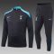 24/25 Tottenham Half-Pull Training Suit Black Jersey Set
