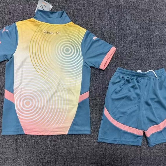 24/25 Manchester City Fourth Away Football Shirt Kids Size Suit