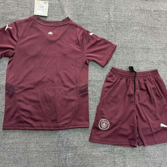 24/25 Manchester City Third Away Football Shirt Kids Size Suit