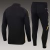 24/25 Real Madrid Half-Pull Training Suit Black Football Shirt Set