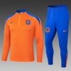 2024 Netherlands Half-Pull Training Suit Orange Football Shirt Set