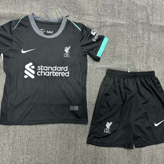 24/25 Liverpool Away Soccer Jersey Kids Size Suit